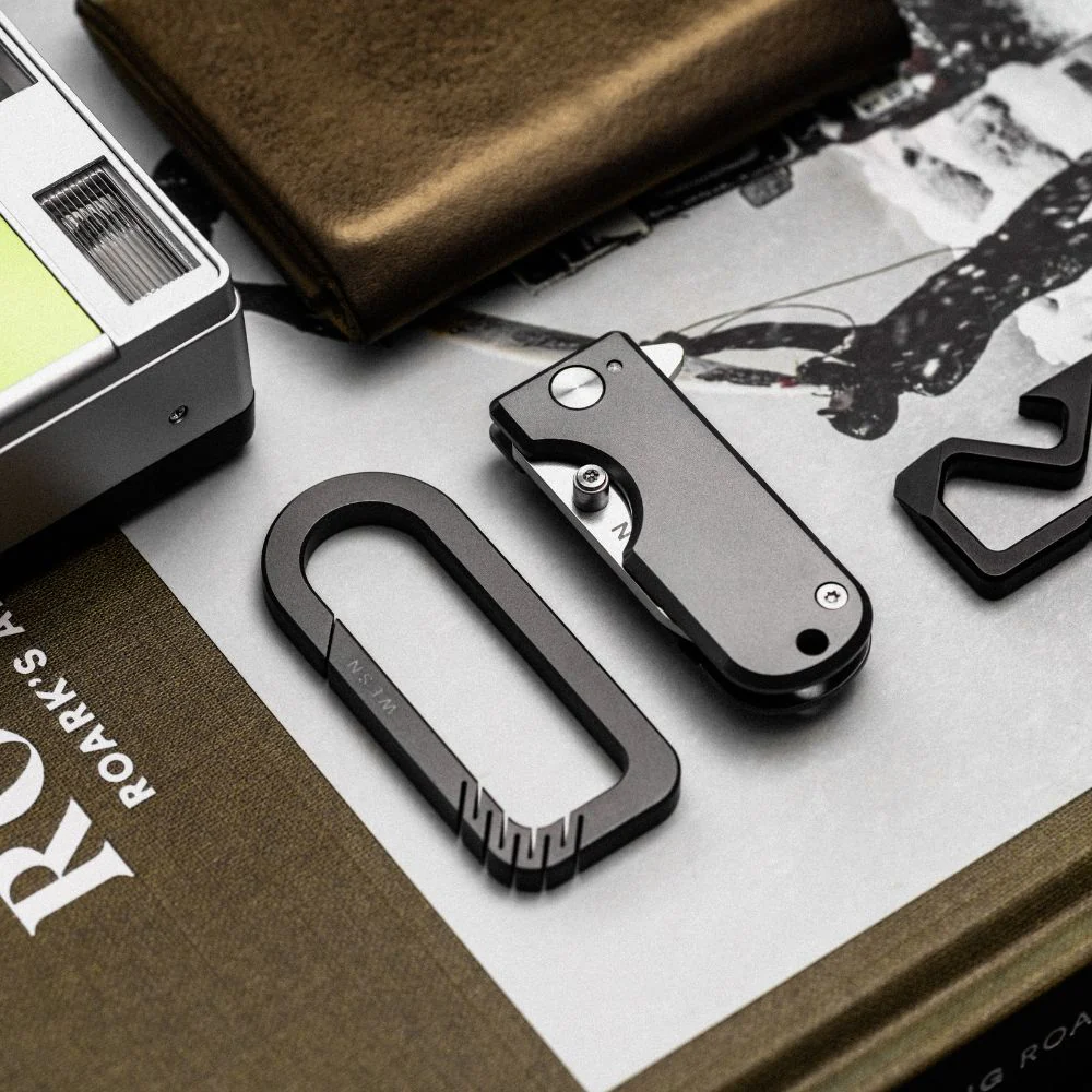 Нож раскладной WESN MICROBLADE - с накладками Titanium - клинок 3.8 см - сталь D2 - Пожизненная гарантия!(арт. WESN01-0)