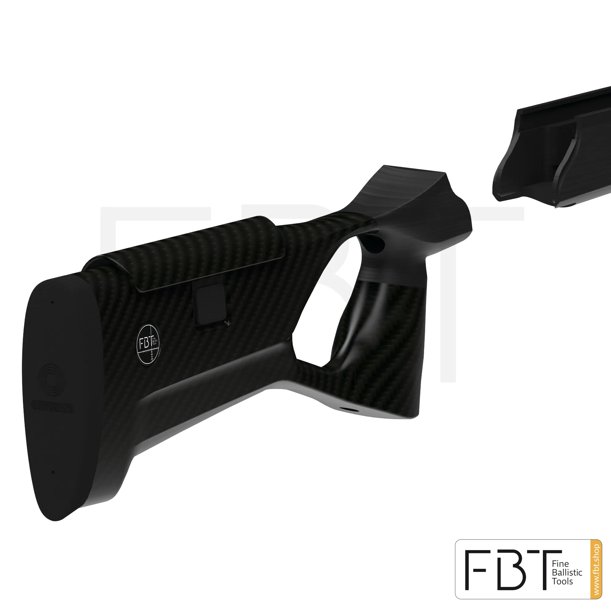 Ложе карбоновое FBT UNIC из двух частей- для Blaser R8 Professional SW - с биподом Spartan Javelin - антабка QD (арт. UR-R8-2P-SW-SJ)